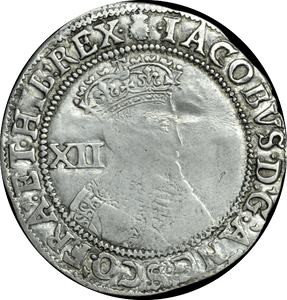 1603 - 25 SILVER SHILLING JAMES 1ST FIRST BUST REF 104