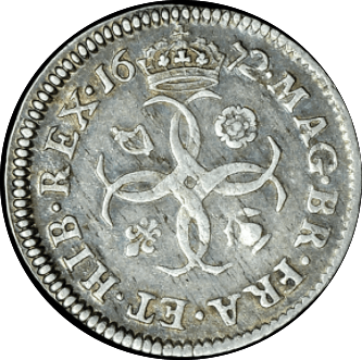 1672 MAUNDY FOURPENCE ( VF )
