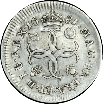 1681 MAUNDY FOURPENCE ( GVF )