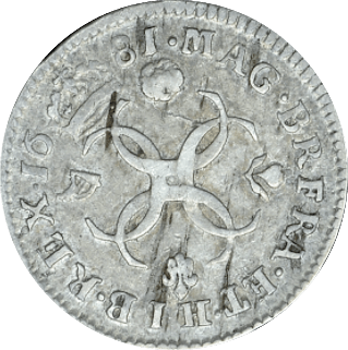 1681 MAUNDY FOURPENCE ( GF )
