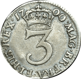 1700 MAUNDY THREEPENCE ( VF )