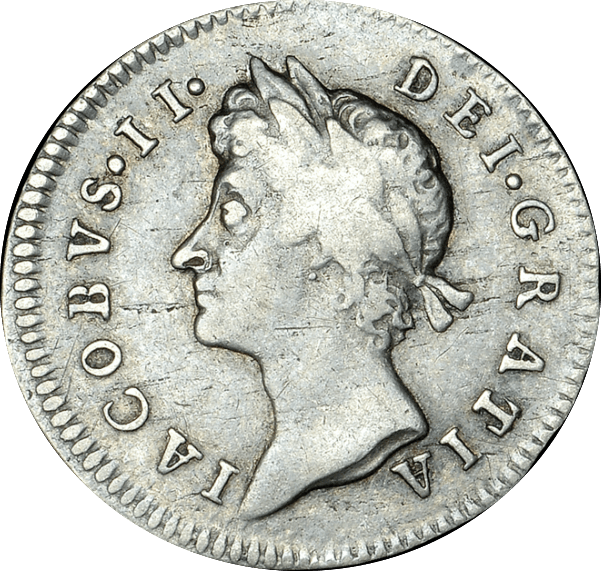 1685 MAUNDY THREEPENCE ( VF ) JAMES II