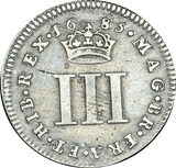 1685 MAUNDY THREEPENCE ( VF ) JAMES II
