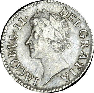 1687 MAUNDY TWOPENCE ( VF ) JAMES II