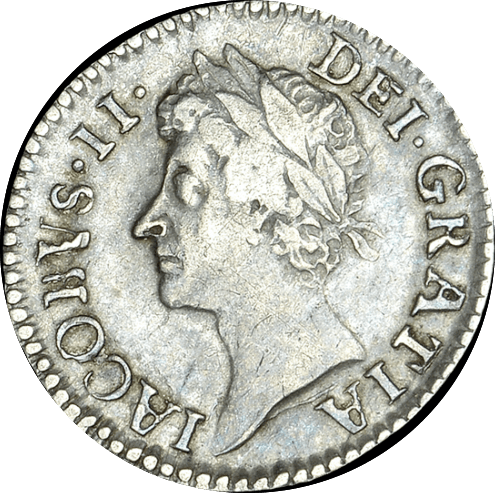 1687 MAUNDY TWOPENCE ( VF ) JAMES II