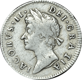 1687 MAUNDY THREEPENCE ( F ) JAMES II