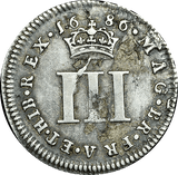 1686 MAUNDY THREEPENCE ( GF ) JAMES II