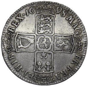 1698 HALFCROWN ( VF ) WILLIAM III