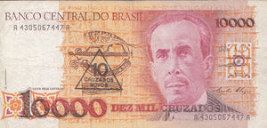 10000 CRUZADOS BANKNOTE BRAZIL ( REF 231 )