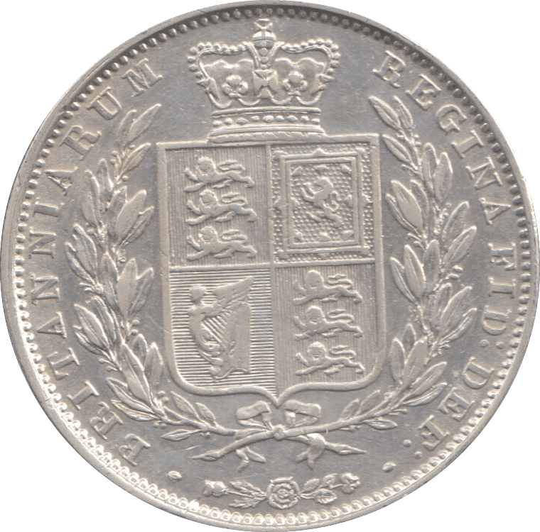 1848 HALFCROWN ( EF ) 8 OVER 6 - Halfcrown - Cambridgeshire Coins