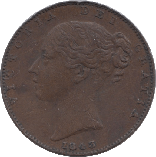 1843 FARTHING ( EF ) 3 - Farthing - Cambridgeshire Coins