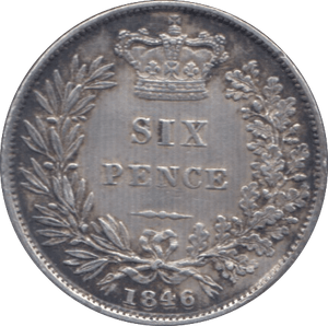 1846 SIXPENCE ( EF ) 1 - Sixpence - Cambridgeshire Coins