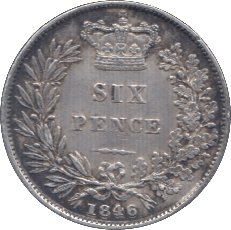 1846 SIXPENCE ( EF ) 1 - Sixpence - Cambridgeshire Coins