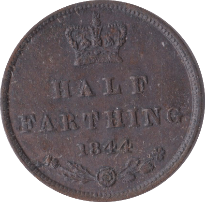 1844 HALF FARTHING ( GVF ) - Half Farthing - Cambridgeshire Coins