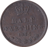 1844 HALF FARTHING ( GVF ) - Half Farthing - Cambridgeshire Coins