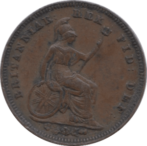 1827 THIRD FARTHING ( EF ) 3 - One Third Farthing - Cambridgeshire Coins