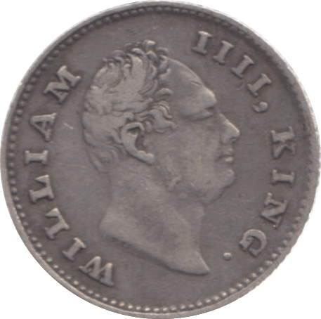 1835 EAST INDIA COMPANY SILVER 1/4 RUPEE - SILVER WORLD COINS - Cambridgeshire Coins