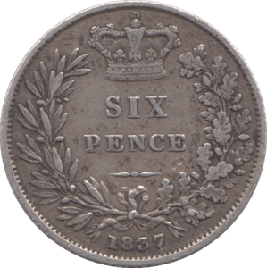 1837 SIXPENCE ( GF ) 5 - Sixpence - Cambridgeshire Coins