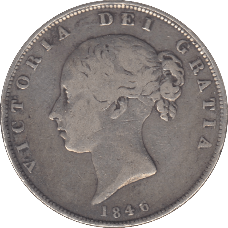 1846 HALFCROWN ( GF ) 6 - Halfcrown - Cambridgeshire Coins