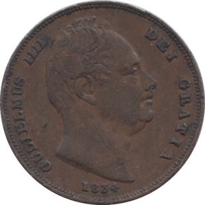 1834 FARTHING ( GVF ) 3 - Farthing - Cambridgeshire Coins