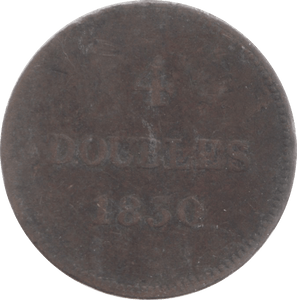 1830 GUERNSEY 4 DOUBLES - WORLD COINS - Cambridgeshire Coins