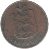 1830 GUERNSEY ONE DOUBLE - WORLD COINS - Cambridgeshire Coins