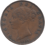 1854 HALFPENNY ( VF ) - Halfpenny - Cambridgeshire Coins