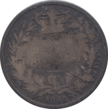 1845 SHILLING ( FAIR ) 5 - SHILLING - Cambridgeshire Coins