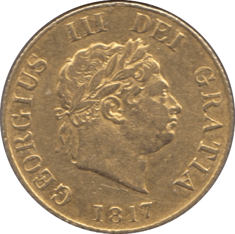 1817 GOLD HALF SOVEREIGN ( EF )