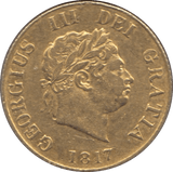 1817 GOLD HALF SOVEREIGN ( EF )