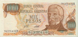 BANK OF ARGENTINA 1000 PESOS BANKNOTE REF 1307 - World Banknotes - Cambridgeshire Coins