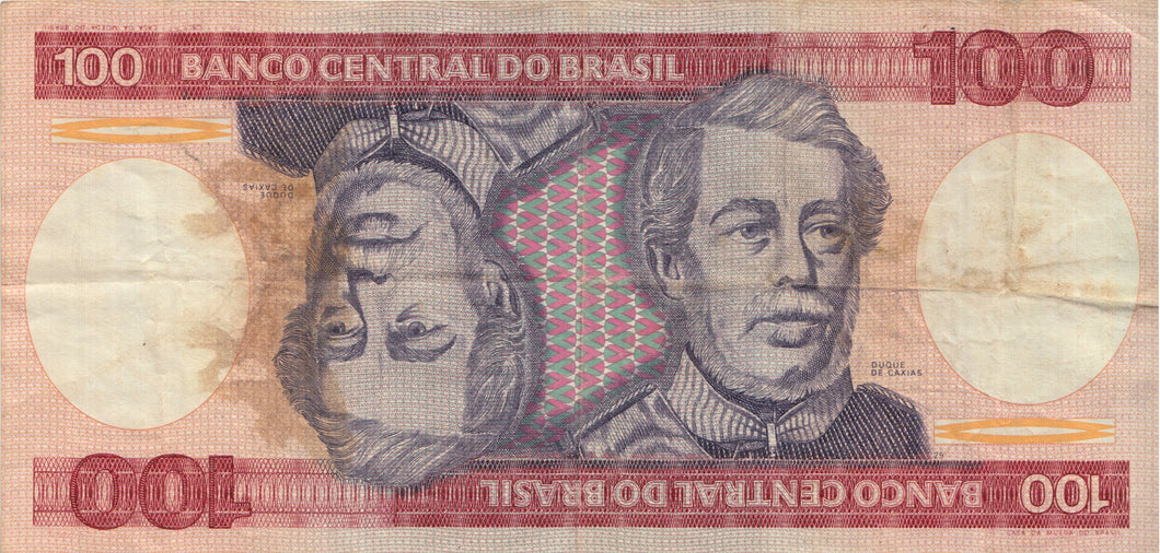 BANK OF BRAZIL 100 CRUZEIROS BANKNOTE REF 1308 - World Banknotes - Cambridgeshire Coins