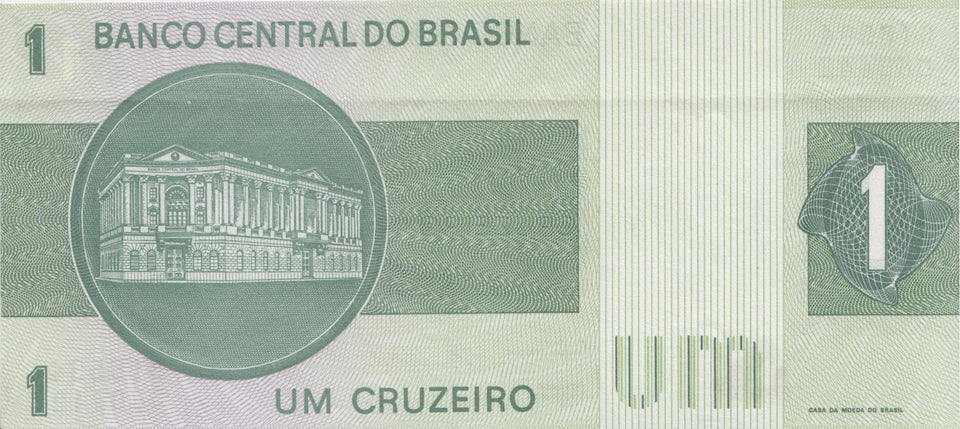 BANK OF BRAZIL ONE CRUZEIRO BANKNOTE REF 1554 - World Banknotes - Cambridgeshire Coins