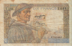BANK OF FRANCE 10 FRANCS BANKNOTE REF 1277 - World Banknotes - Cambridgeshire Coins