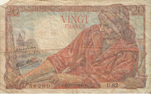 BANK OF FRANCE 20 FRANCS BANKNOTE REF 1278 - World Banknotes - Cambridgeshire Coins