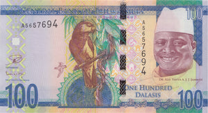 BANK OF GAMBIA ONE 100 DALASIS BANKNOTE REF 1515 - World Banknotes - Cambridgeshire Coins