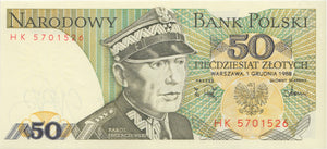 BANK OF POLAND 50 ZLOTY BANKNOTE REF 1562 - World Banknotes - Cambridgeshire Coins