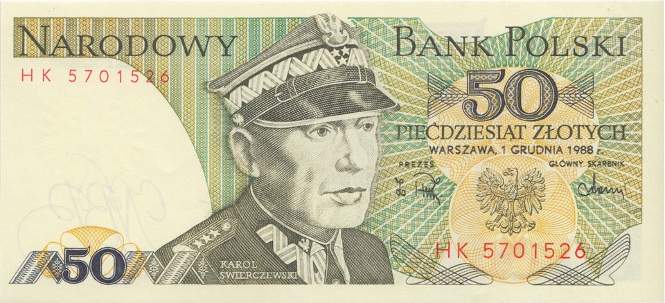 BANK OF POLAND 50 ZLOTY BANKNOTE REF 1562 - World Banknotes - Cambridgeshire Coins