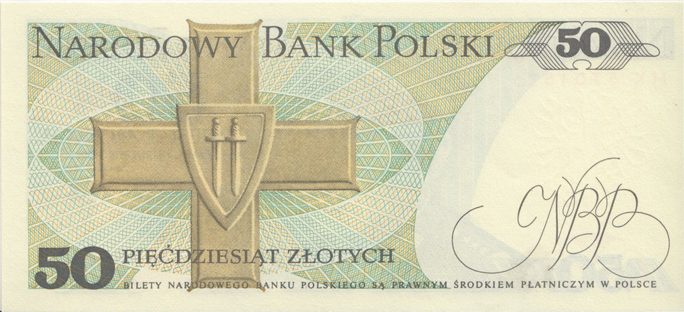 BANK OF POLAND 50 ZLOTY BANKNOTE REF 1562 - World Banknotes - Cambridgeshire Coins