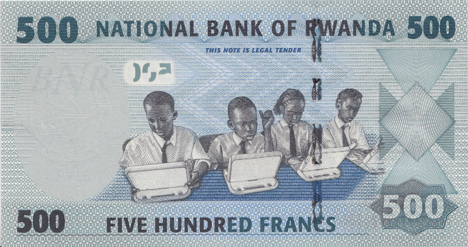 BANK OF RWANDA 500 FRANCS BANKNOTE REF 1545 - World Banknotes - Cambridgeshire Coins