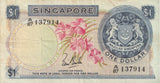 BANK OF SINGAPORE ONE DOLLAR BANKNOTE REF 1314 - World Banknotes - Cambridgeshire Coins