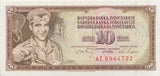 BANK OF YUGOSLAVIA 10 DINARA BANKNOTE REF 1550 - World Banknotes - Cambridgeshire Coins