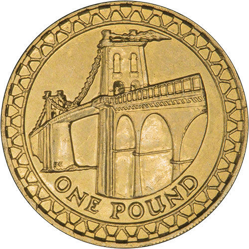 Brilliant Uncirculated £1 Coin Presentation Pack Menai Bridge Wales 2005 - £1 BU PACK - Cambridgeshire Coins