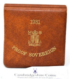 Brown Royal Mint 1981 Proof Sovereign Coin Storage Box Only - Cambridgeshire Coins
