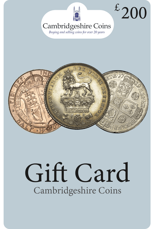 CAMBRIDGESHIRE COINS GIFT CARD £15 - £200 - Gift Card - Cambridgeshire Coins