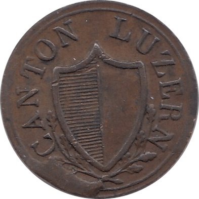 1839 LUZERN 1 RAPPEN SWITZERLAND REF H41 - WORLD COINS - Cambridgeshire Coins