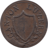1839 LUZERN 1 RAPPEN SWITZERLAND REF H41 - WORLD COINS - Cambridgeshire Coins