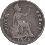 1842 FOURPENCE ( FAIR ) 1 - Fourpence - Cambridgeshire Coins