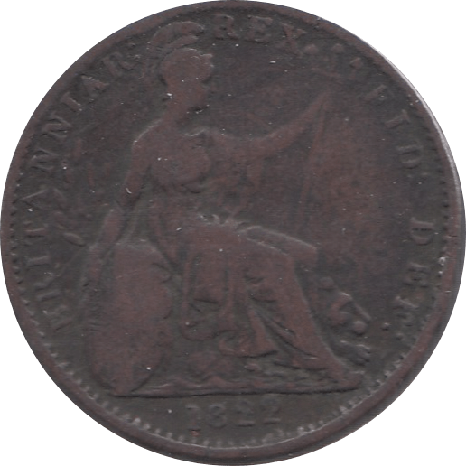 1822 FARTHING ( FINE )