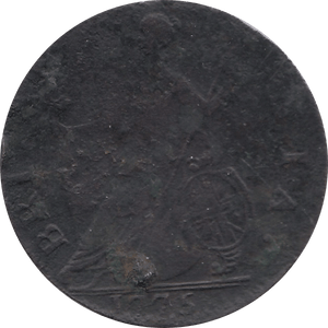 1775 SNIDE HALFPENNY GEORGE III COLONIAL REF H167